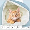 thumbnail image 2 of Cat Bed Comfortable Round Dog Bed Soft Pet Bed XZ025 (48 * 20, Cyan), 2 of 5