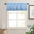 thumbnail image 7 of Christmas Snowflake Kitchen Curtains and Valances Set, Winter Simple Light Blue Gradient Bottom Rod Pocket Window Valance Window Curtain Panels for Living Room Bedroom Laundry, 27.5x24in, 3 Pieces, 7 of 7