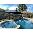 thumbnail image 2 of PURPLE LEAF  9 x 12ft Rectangle Wood Pattern Patio Cantilever Umbrella Navy Blue, 2 of 5