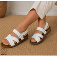 thumbnail image 7 of Piruna Brazilian Leather Slide Sandals, Wide Fit, White, 7 of 7