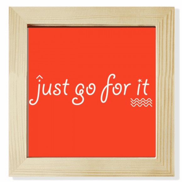 Buzzword Just Go For It Art Deco Fashion Square Picture Frame Wall Tabletop Display