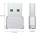 thumbnail image 2 of KOMI USB to USB C Adapter 2 Pack,Type C Female to A Male OTG Converter for Apple Watch Ultra iWatch 7 8 SE,iPhone 16 15 14 13 12 11 Plus Pro Max,AirPods,iPad Air 4 5 Mini 6,Galaxy S24 S23 S22, 2 of 5