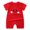 A33-Red, variant on Newborn Baby Boys Girls Cozy Romper Outfits Infant Short Sleeve One-Piece Toddler Jumpsuits(Grey,12-18 Months)
