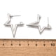 thumbnail image 3 of Non-Tarnish 304 Stainless Steel Stud Earrings for Women Star Stainless Steel Color 31x26x2.2mm, 3 of 5
