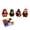 A001- Clear (Style A), variant on Beaded Figurines, Beads for Jewelry Making, String for Beads, Beginner Crafts, 7X5X0.5 in Complete Diy Kit with 4 Woodland Character Figurines, Clear Storage Container, Full
