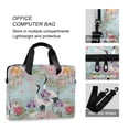 thumbnail image 4 of FORMRS 16" Laptop Bag Carrying Sleeve Case with Handle Travel Shoulder Briefcase, Green Floral Cranes Pattern, 4 of 8