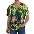 thumbnail image 1 of Fotbe St. Patrick's Day USA Flag Camisa Estampada de Manga Corta para Hombre, Casual de Verano, Estilo Playero, Sin Arrugas-3X-Large, 1 of 5