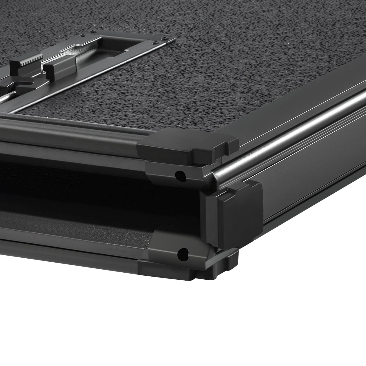 Auto Drive WMT-TRIHARD-055 Hard Folding Truck Tonneau Cover, Black, Heavy-Duty 6.5Ft Bed L 78 in x W 30 in, 1 Pieces
