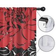 thumbnail image 4 of Blackout Kids Curtains,Red and Black Pioneer Flower Pattern Childrens Insulated Curtains Set Of 2,Bedroom Essentials,Toddler Room Decor 42x63in(106x160cm), 4 of 5