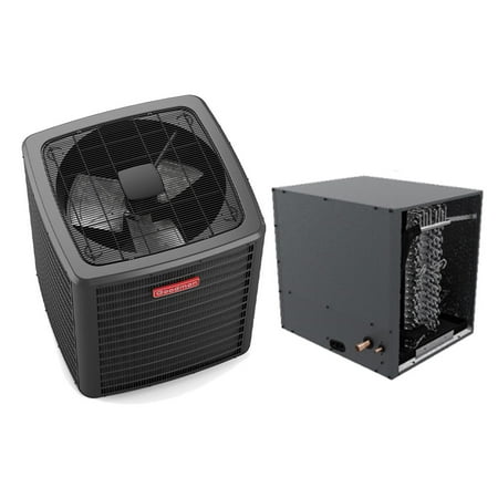 Goodman 3 Ton 14.3 SEER2 R-32 Air Conditioning Condenser and Horizontal Coil (21") - Free Thermostat Included