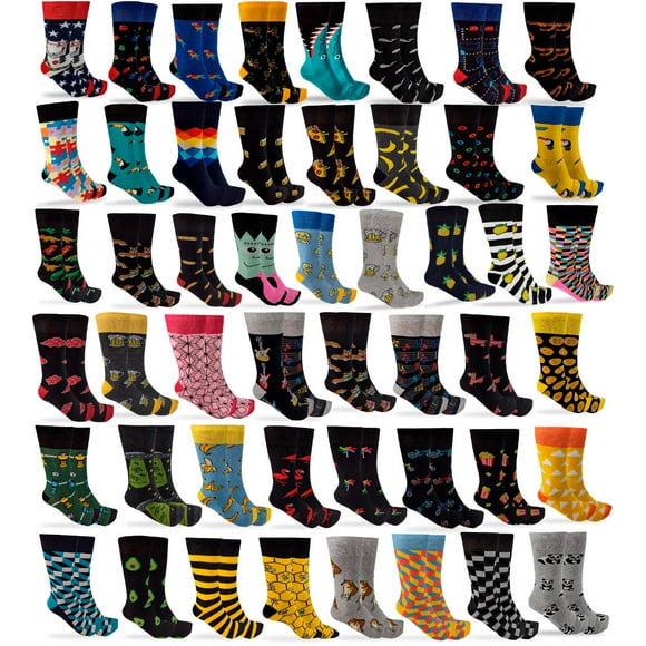 Calcetines De Vestir Caballero Colores Moda SET 50 Pares Mad socks Calcetines vestir divertidos