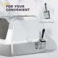 thumbnail image 6 of PawHut Stainless Steel Litter Box with Lid, Extra Large Cat Litter Box with High Sided, Front-Entry and Top-Exit, Scoop, Deodorizer Bag, Pedal, 6 of 9