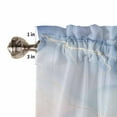 thumbnail image 5 of Blue Gradient Marble Window Curtains Valance Set of 3 Modern Abstract Rod Pocket Small Kitchen Curtain, Soft Window Treatment for Bedroom Party Holiday Decor, 5 of 8