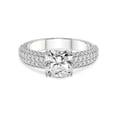 thumbnail image 3 of 2 Carat IGI Certified Radiant Shape Lab Grown Diamond Engagement Ring | 14K White Gold | Amira Luxe Secret Double Halo Lab Diamond Ring | FG-VS1-VS2 Quality Friendly Diamonds, 3 of 5