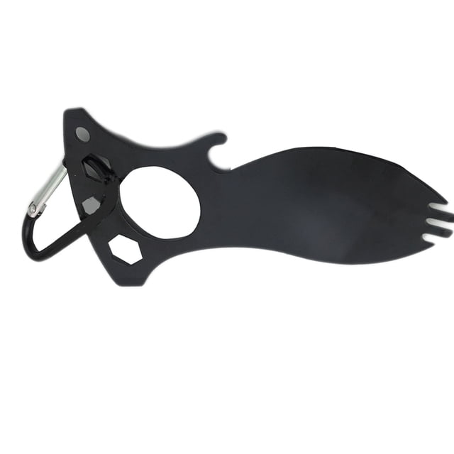 pitrice Stainless Steel Multi-function Spoon Fork Outdoor Camping Picnic Utensil Travel Cutlery Random Color