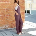 thumbnail image 5 of One Piece Jumpsuits for Women Summer Casual Spaghetti Strap Suspender Overalls Romper Long Pants with Pockets (2XL, Purple), 5 of 6