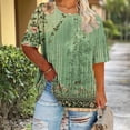 thumbnail image 2 of Mujeres Más Tamaño Manga Larga Tops Cuello Redondo Manga Corta Primavera/Verano Camisa Básica Camiseta Superior Poliéster Ligero Suave Cómodo, 2 of 6