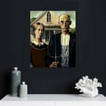 thumbnail image 4 of Nawypu Grant Wood Canvas Wall Art - American Gothic Print - Portrait Art Prints - World'S Most Famous Paintings Series - Modernism Poster For Home Living Room, 4 of 4