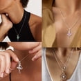 thumbnail image 4 of 925 Sterling Silver Ballerina Necklace March Birthstone Blue Ballet Dancer Dance Pendant Women Christmas Valentine's Day Birthday Gifts for Daughter Juwaliy, 4 of 9