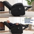 thumbnail image 3 of JERFIT Modern Massage Recliner Chair with Heat, 360 Swivel Rocker Lounge Chair for Living Room, Black, 3 of 10