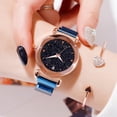 thumbnail image 3 of ATTOE Fashion Quartz Watch Simple Style Leisure Magnet Buckle Wrist Watch Blue-081403, 3 of 3