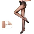 thumbnail image 5 of Tummy Control Pantyhose for Women, Control Top Tights Sheer Shaping Nylon Support Stockings Black One Size, 5 of 5