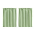 thumbnail image 2 of Window Short Curtains High Density Material Half Short Curtains Suitable For Small In Bedroom,Dining Room,Kitchen And Bathroom,Drapes for Bathroom & Bedroom & Living Room Curtains(Light Green), 2 of 5