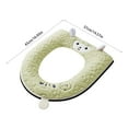 thumbnail image 3 of Thicker Bathroom Toilet Seat Cover Pads Winter Models Of The Toilet Seat Plushs Toilet Seat Cushion Thickened Toilet Seat Washable Toilet Seat Washers (Mint Green), 3 of 6