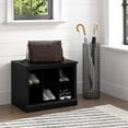 thumbnail image 5 of Woodland 24W Small Shoe Bench with Shelves in Black Suede Oak - Engineered Wood, 5 of 11