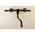thumbnail image 2 of Kingston Brass KS1215PKL Wall Mount 8" Center Vessel Sink Faucet, ORB, 2 of 3