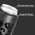 thumbnail image 3 of Enfriador para Latas HydroJug Slim 12oz Acero Inoxidable Leopardo Negro, 3 of 3