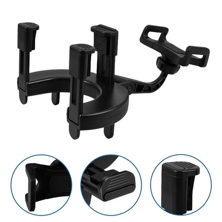 LOLIPPYY Universal Black Car Phone Holder Mount with 360° Rotatable Design for Secure and Safe Driving