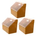 thumbnail image 4 of unbranded 3Ud Alimentador Para Pájaros De Plástico Resistente Para Jaula Color Café Fácil De Limpiar, 4 of 8