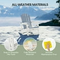 thumbnail image 6 of WestinTrends Tool-Free Assembly Outdoor Patio HDPE Plastic Adirondack Chair with Cup Holder, White, 6 of 17