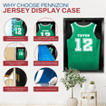 thumbnail image 4 of PENNZONI Jersey Frame Display Case, Acrylic Sports Jersey Frame Shadow box w/ Lock, Full Size, Black, 4 of 10