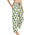 thumbnail image 6 of Salouo Christmas Trees Print Women's Pajama Pants Casual Loose Sweatpants PJs Flowy Pants Drawstring Palazzo for Women Wide Leg Pants Lounge Pajama -Large, 6 of 8