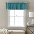 thumbnail image 3 of Solid Color Valance Curtain Teal Window Valances Rod Pocket Short Curtains Window Treatments for Kitchen Bedroom Bathroom Laundry 60" x 18", 3 of 9