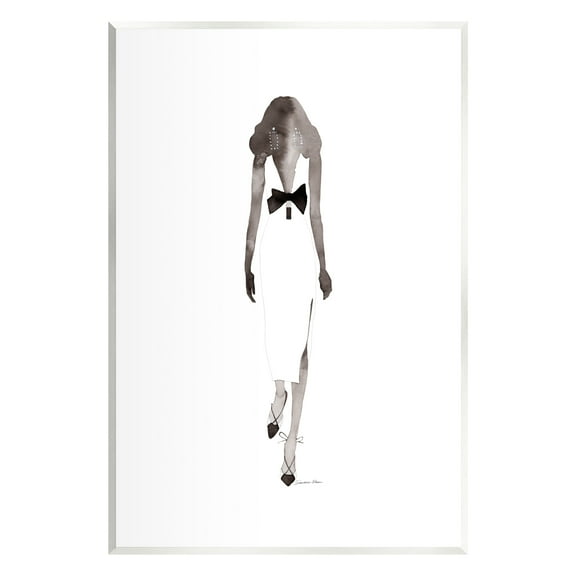 Stupell Industries Minimal Woman on White Beauty & Fashion Painting Unframed Art Print Wall Art, 10 x 15
