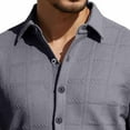 thumbnail image 4 of CYiJun Mens Button Down Shirts Casual Knit Short Sleeve Shirt Vacation Beach Fashion Summer Tops, 4 of 6