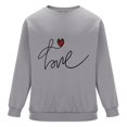 thumbnail image 6 of WREESH Graphic Sweatshirt Valentine's Day Love Letter Printed Crewneck Sweatshirts Casual Pullover for Men Gray, 6 of 6
