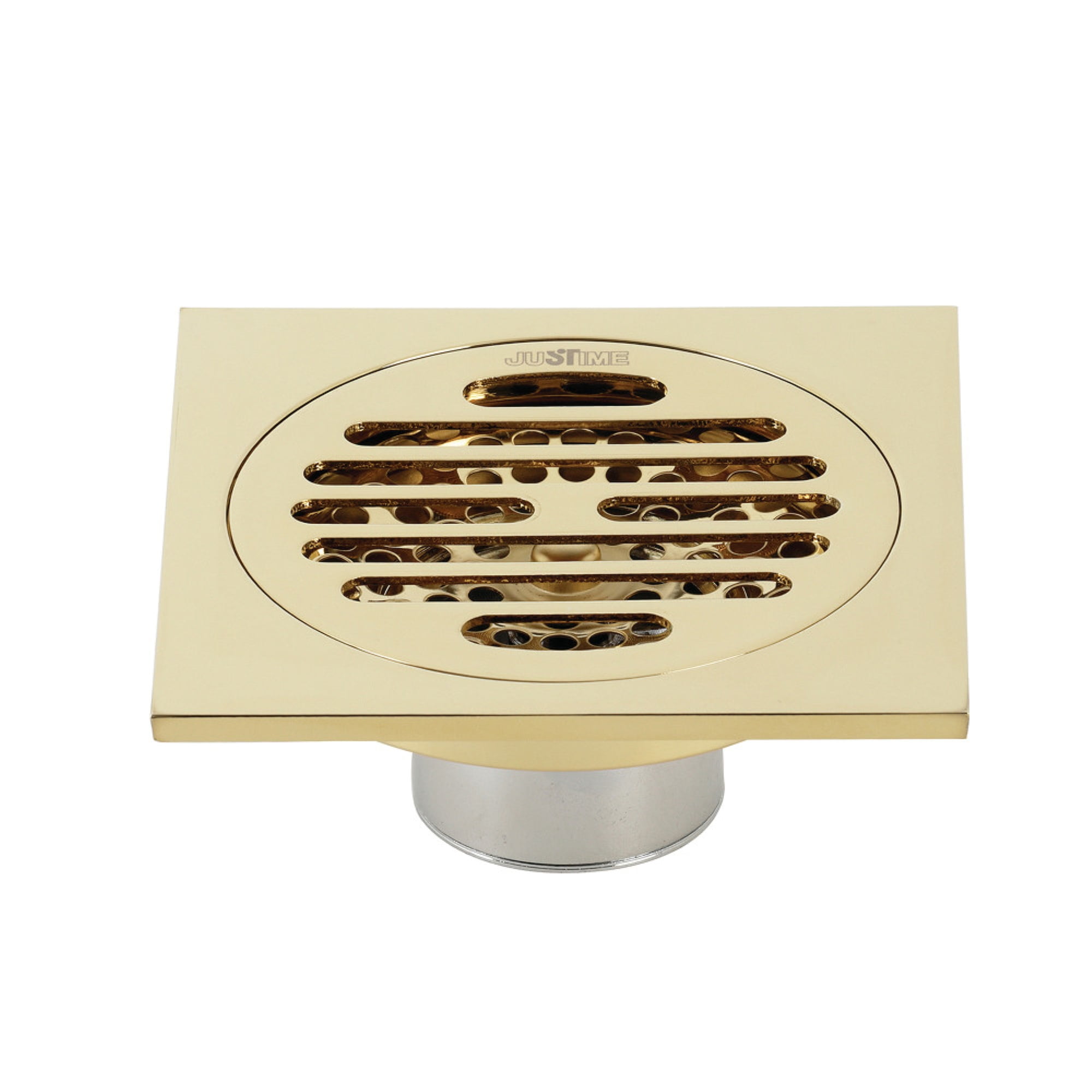 Bathroom Shower Drains with Flange & Hair Trap Polished Brass