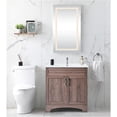 thumbnail image 2 of 30" W x 18" D Blake Vanity with Vitreous China Top - Two Doors, Brown, 2 of 2