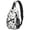 Bigfoot and Tree White Pattern, variant on Bigfoot and Tree White Pattern Sling Backpack, Unisex Cycling Crossbody Bag with Side Mesh Pockets, Breathable Padded Back Gift Ideas for Hiking Cycling Walking