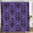 thumbnail image 3 of Halloween Shower Curtain for Bathroom Gohst Pattern Purple Bath Curtains with Hooks Quality Shower Curtains Set 72x72 Inch, 3 of 7