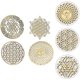 thumbnail image 5 of 4 Uds geometría sagrada arte de pared flor de la vida cuadrícula decoración de acento de madera Afortunado Sencillez, 5 of 5