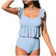 thumbnail image 2 of Trajes de baño para mujer, Trajes de baño para mujer, Traje de baño de rayas de moda para mujer, Traje de baño dividido, Bañador, Conjunto de dos piezas, Tops de bikini para mujer, Tops de bikini de p, 2 of 8