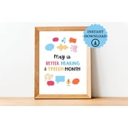 Better Hearing Speech Therapy Wall Art Print, Unframed Paper Poster 11x14in
