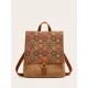 thumbnail image 4 of Mochila de gran capacidad con hombros de corteza y estampado vintage de moda para mujer, 4 of 5