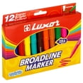 thumbnail image 3 of Luxor Broadline Marker Set, Super Bright Colors, Washable (12 Color Pens in 1 Pack), 3 of 3
