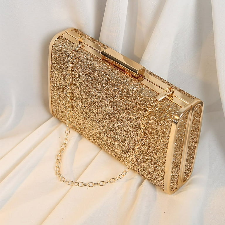 Shiny outlet clutch bag
